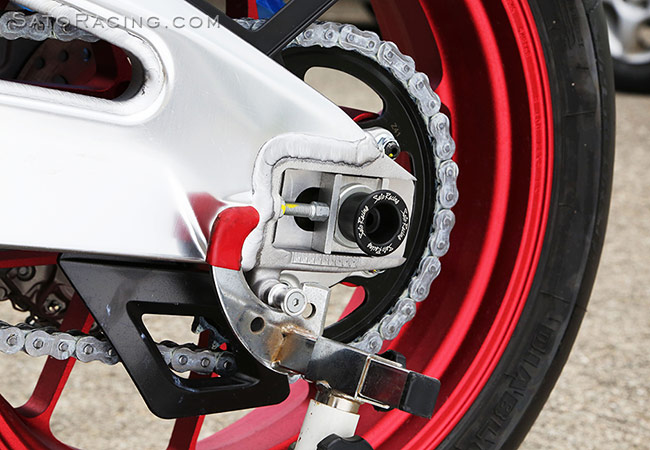 SATO RACING Race Concept Rear Axle Sliders for 2016+ Aprilia RSV4