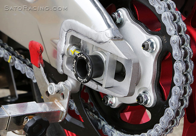 SATO RACING Race Concept Rear Axle Sliders for 2016+ Aprilia RSV4