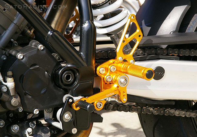 Sato Racing KTM Super Duke Rear Sets [L] with optional Reverse Shift Plate