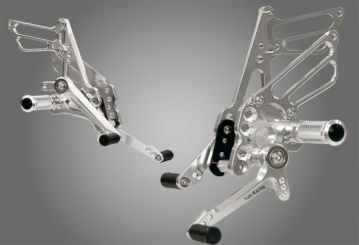 Sato Racing Suzuki GSX-R1000 '07-'08 Rear Sets in Silver [R]-side