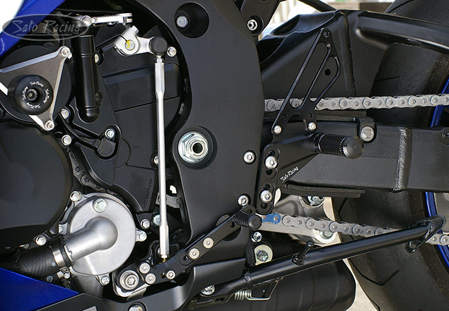 SATO RACING Rear Sets in Black for 2006-10 GSX-R600 / 750 - L-side