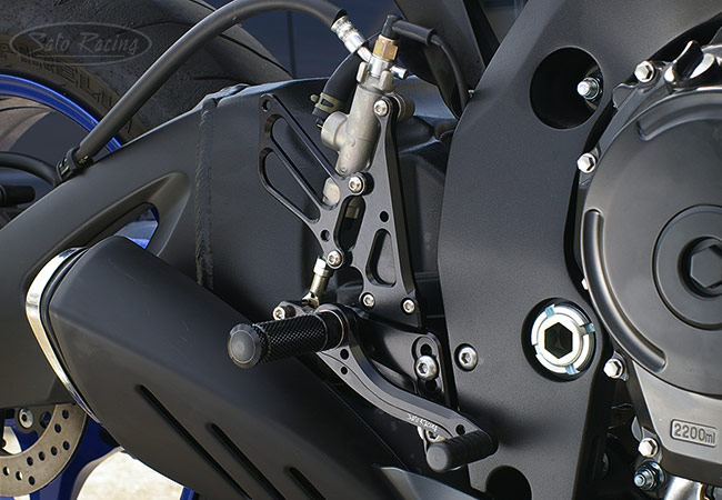 SATO RACING Rear Sets in Black for 2006-10 GSX-R600 / 750 - R-side
