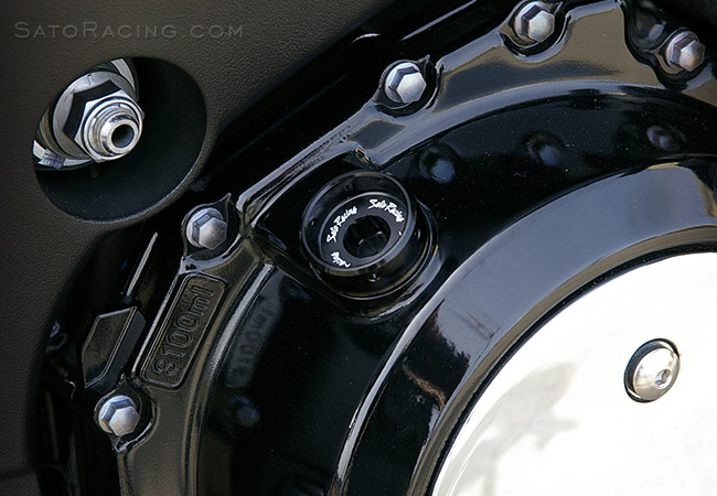 SATO RACING Oil Filler Cap on a Suzuki B-King