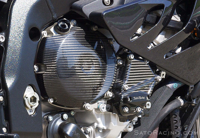 BMW S1000RR S1000R HP4 Right Side Engine Case Cover Carbon Fiber Twill