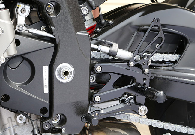 SATO RACING S1000R '14-'16 Rear Sets in BLACK - left side