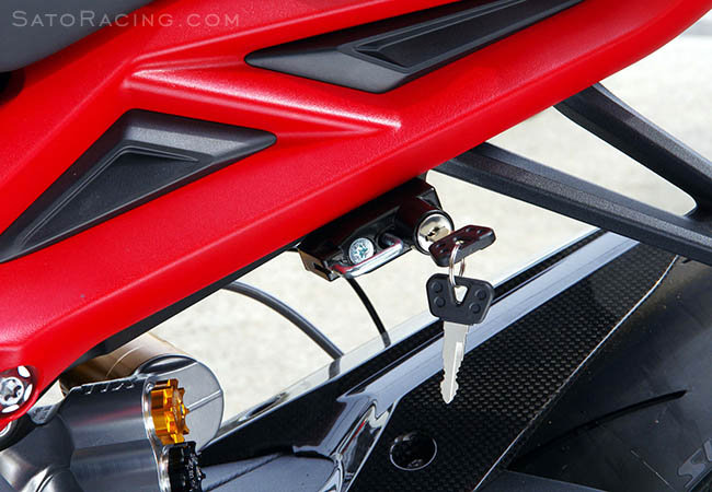 triumph street triple helmet lock