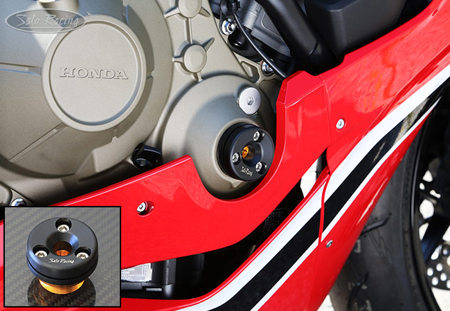 SATO RACING Timing Hole Plug on a '17 Honda CBR1000RR