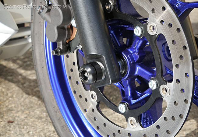 SATO RACING YZF-R3 '15- / R25 / MT-25/ MT-03 Front Axle Sliders