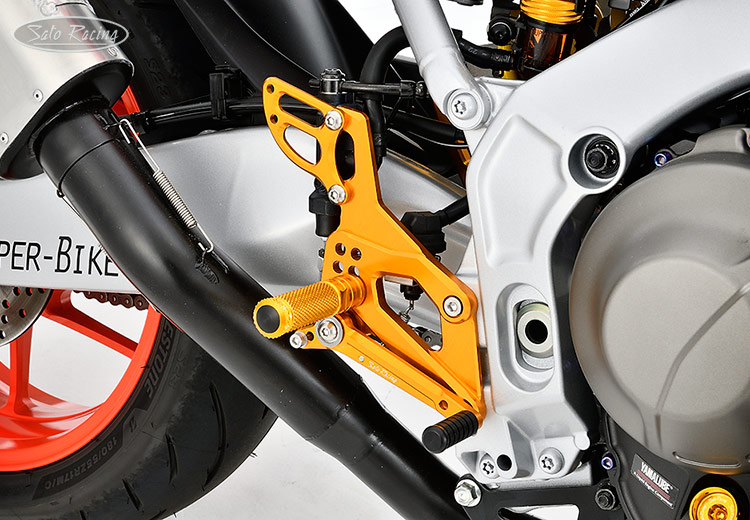 SATO RACING Yamaha MT-09 '21-'24/ XSR900 / XSR900GP '22-'24 Type 2 Rear Sets [R]-side in Gold