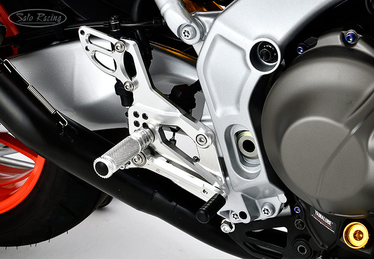 SATO RACING Yamaha MT-09 '21-'24/ XSR900 / XSR00GP '22-'24 Type2 Rear Sets [R]-side in Silver