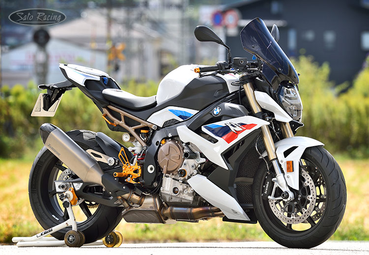 2023 BMW S1000R with SATO RACING Rear Sets, Engine Sliders and other parts