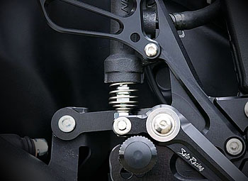 Sato Racing Rear Sets with Return Spring attached