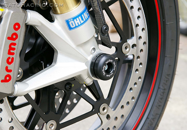 SATO RACING Front Axle Sliders for Ducati 1098-series/ Streetfighter