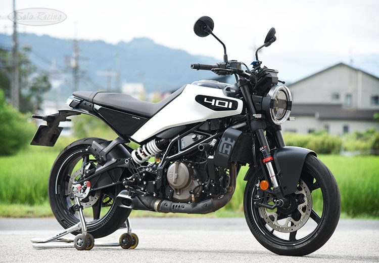 2024 Husqvarna Vitpilen 401 with SATO RACING Rear Sets and other parts