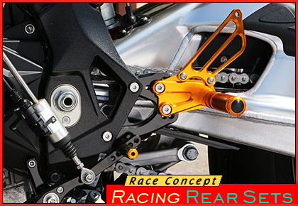 'Race Concept' Racing Rear Sets for track-only bikes