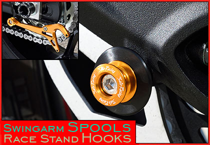 Swingarm Spools - Race Stand Hooks