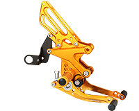 REAR SETS [GOLD] - Aprilia Tuono V4 R non-ABS ('12-'13)