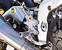 REAR SETS [BLACK] - Aprilia Tuono V4 R non-ABS ('12-'13)