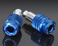 HANDLE BAR ENDS [BLUE] - LONG + inserts - Ducati/ KTM, etc