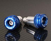 HANDLE BAR ENDS [BLUE] - SHORT-style + inserts - Ducati/ KTM etc