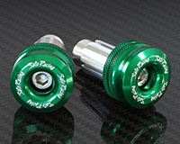 HANDLE BAR ENDS [GREEN] - SHORT-style + inserts - Ducati/ KTM