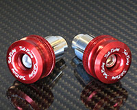HANDLE BAR ENDS [RED] - SHORT style + inserts - Ducati/ KTM