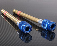 HANDLE BAR ENDS [BLUE] - LONG-style +inserts +weights