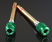 HANDLE BAR ENDS [GREEN] -LONG style- +inserts +weights