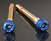 HANDLE BAR ENDS [BLUE] - SHORT style +inserts + weights