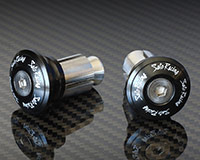 HANDLE BAR ENDS -FLAT style- [BLACK] - HONDA (+ various)