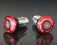 HANDLE BAR ENDS -FLAT- [RED] - HONDA / YZF-R3/ Ninja650'17