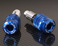 HANDLE BAR ENDS -LONG style- [BLUE] - HONDA + various