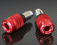 HANDLE BAR ENDS -LONG style- [RED] - HONDA + various