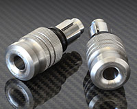 HANDLE BAR ENDS -LONG style- [STEEL] - HONDA + various