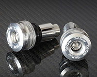 HANDLE BAR ENDS -SHORT style- [SILVER] - HONDA + various