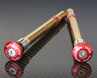 HANDLE BAR ENDS -FLAT style- [RED] +Weights - HONDA + various