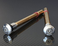 HANDLE BAR ENDS -FLAT style- [SILVER] +Weights- HONDA + various