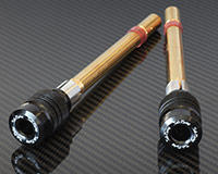 HANDLE BAR ENDS -LONG style- [BLACK] +Weights - HONDA + various
