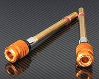 HANDLE BAR ENDS -LONG style- [GOLD] + Weights - HONDA + various