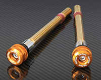 HANDLE BAR ENDS -SHORT- [GOLD] +Weights - HONDA + various