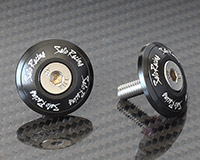 HANDLE BAR ENDS [BLACK] - Size M6 - FLAT Style