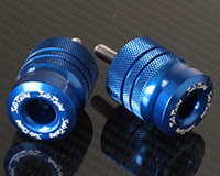 HANDLE BAR ENDS [BLUE] - Size M6 - Long Style (Set of 2)