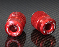 HANDLE BAR ENDS [RED] - Size M6 - Long Style (qty:2)