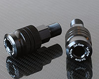 HANDLE BAR ENDS [BLACK] - LONG style - Yamaha (various)