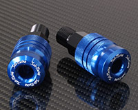 HANDLE BAR ENDS [BLUE] - LONG style - Yamaha (various)