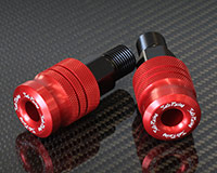 HANDLE BAR ENDS [RED] - LONG style - Yamaha (various)