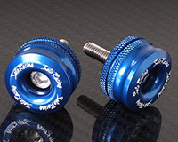 HANDLE BAR ENDS [BLUE] - Size M6 - Short Style (Set of 2)