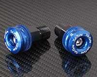 HANDLE BAR ENDS [BLUE] - SHORT style - Yamaha (various)