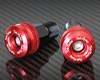 HANDLE BAR ENDS [RED] - SHORT style - Yamaha (various)