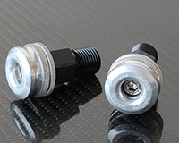HANDLE BAR ENDS [SILVER] - SHORT style - Yamaha (various)